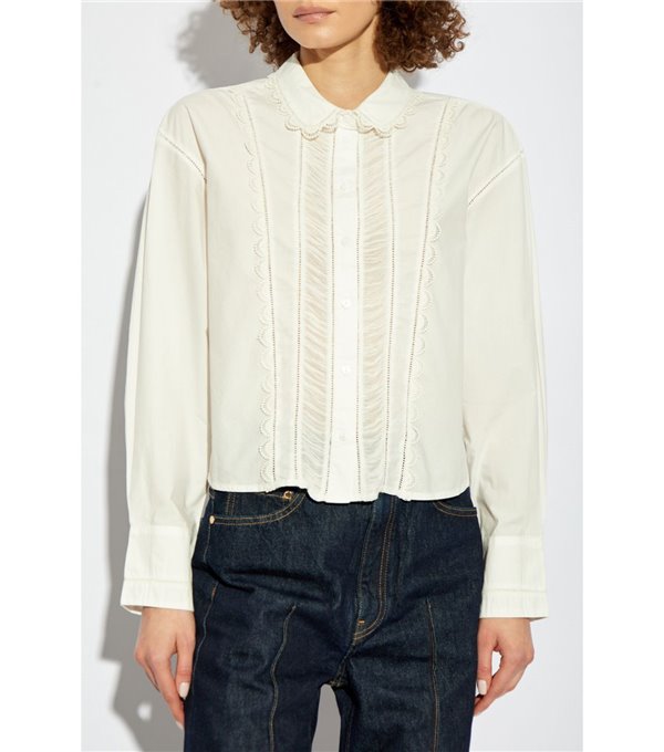 SAMIRA - Embroidered poplin shirt