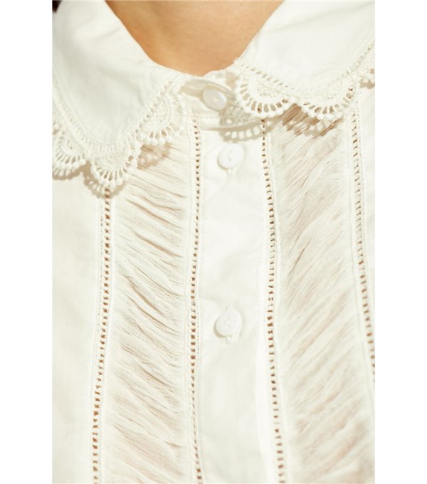 SAMIRA - Embroidered poplin shirt