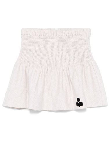 PACIFICA - Cotton logo skirt - ecru