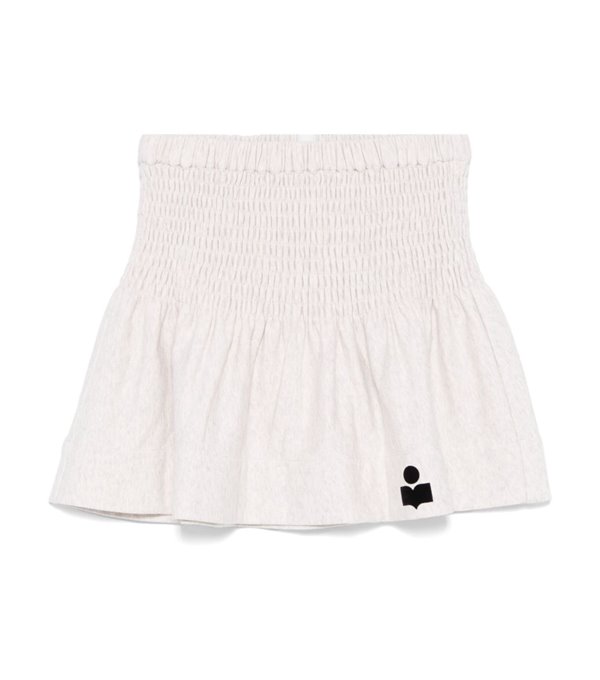 PACIFICA - Cotton logo skirt - ecru