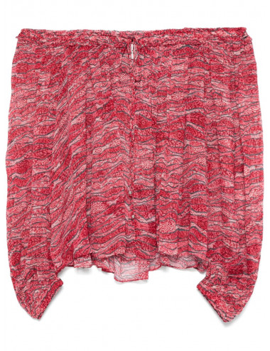 VUTTI - Printed georgette top - red