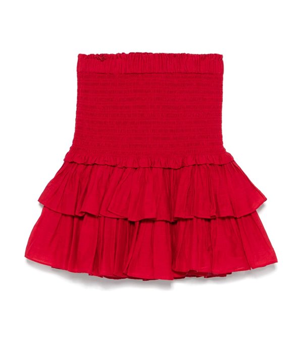 NAOMI - Ruffle skirt - red