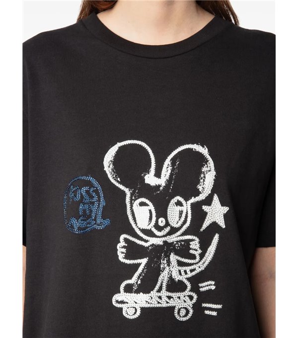 EDWIN-Camiseta mouse strass