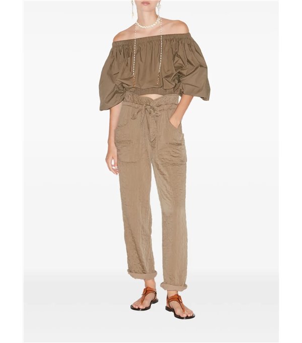 SERIDA - Quilted trousers - khaki