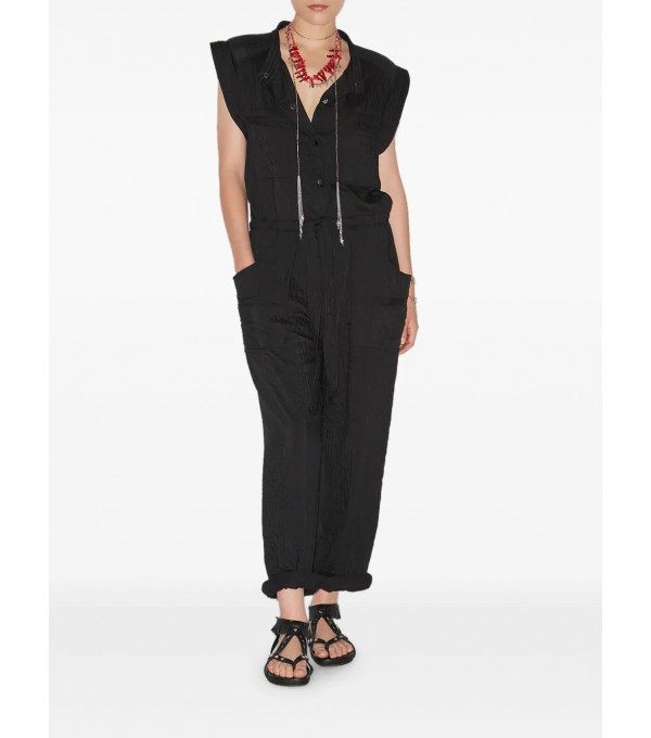 SUZIE - Quilted jumpsuit - black