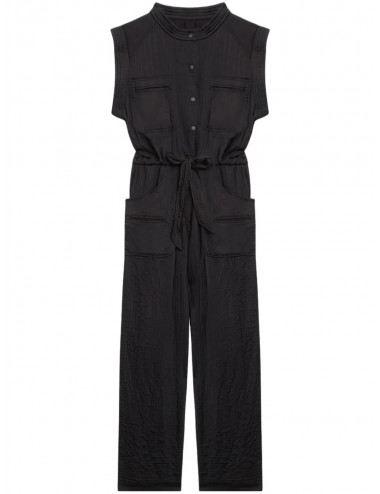 SUZIE - Quilted jumpsuit - black