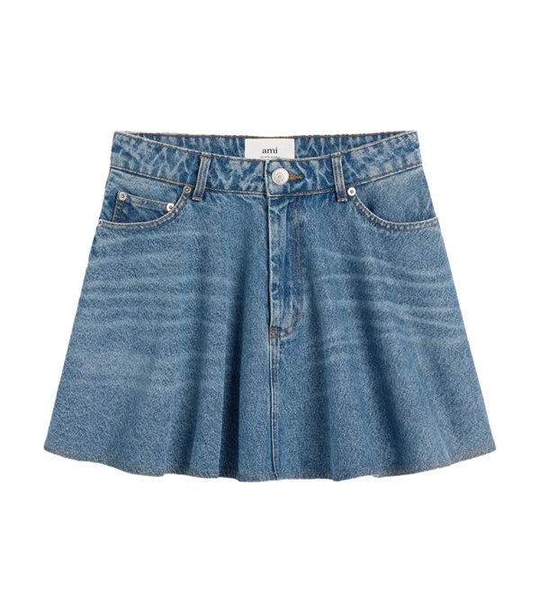 Falda mini vuelo denim