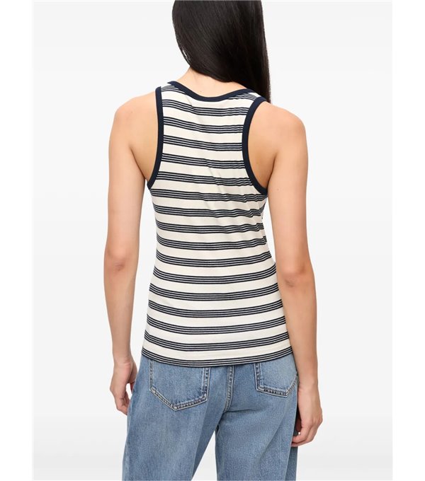 Striped tank top logo