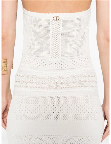 Vestido halter crochete