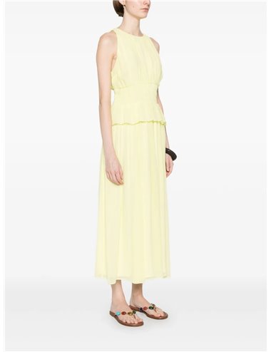 ADELINE-Vestido escote plisado