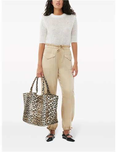 XL leopard tote bag