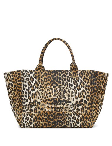 XL leopard tote bag