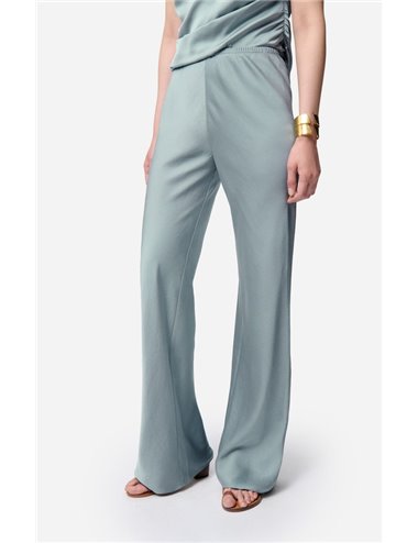 ESSAID - Flowy trousers - pearl green
