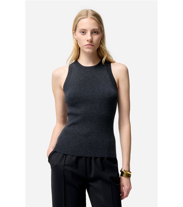 FILIPPA-Top canalé ajustado