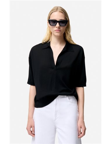 FABY polo neck sweater - black
