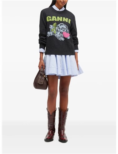 Puppy and heart sweater