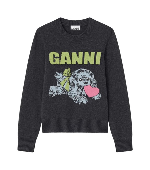 Puppy and heart sweater