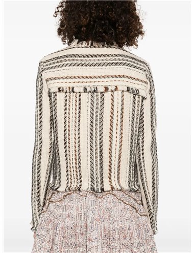 IZARIA GB-Chaqueta jacquard rayas