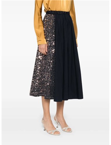 Falda popelin paillettes