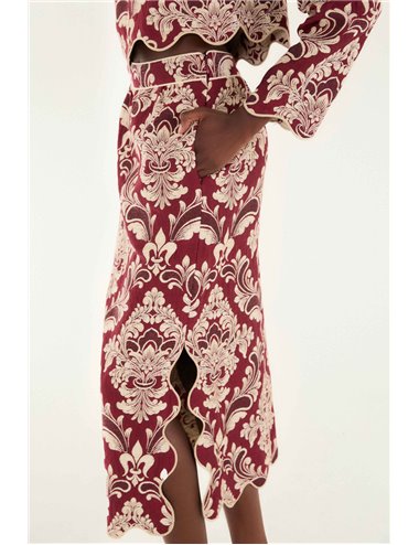 Falda bicolor jacquard