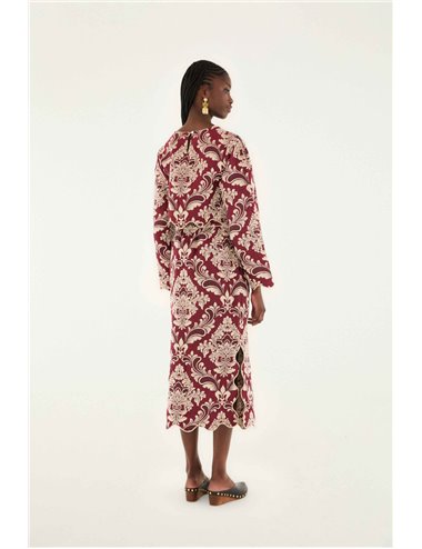 Falda bicolor jacquard