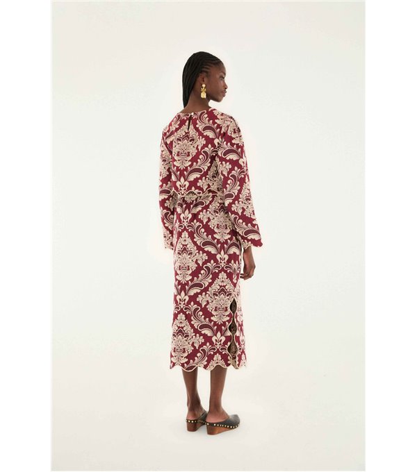 Falda bicolor jacquard