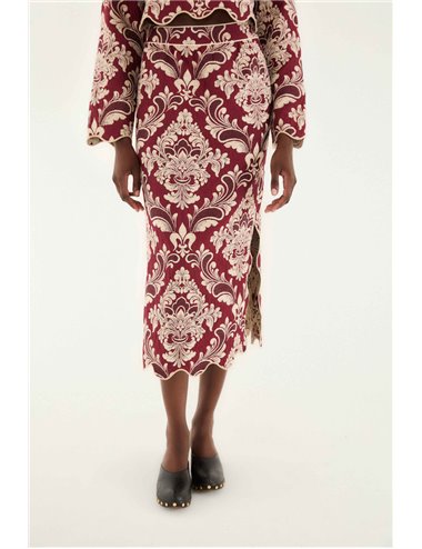 Falda bicolor jacquard