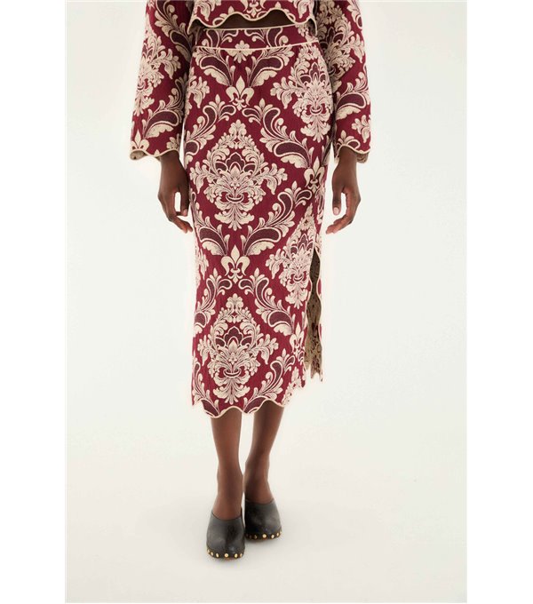 Falda bicolor jacquard