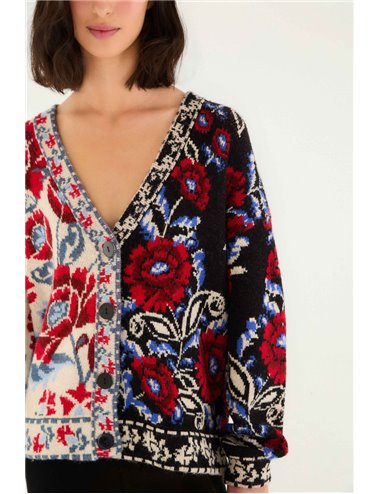 Cardigan bicolor