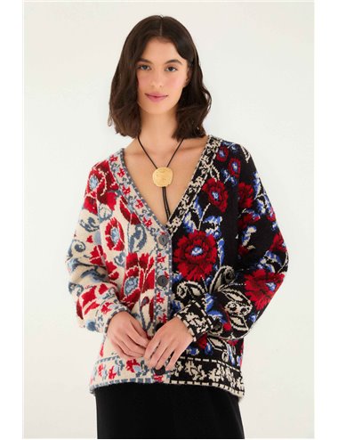 Cardigan bicolor