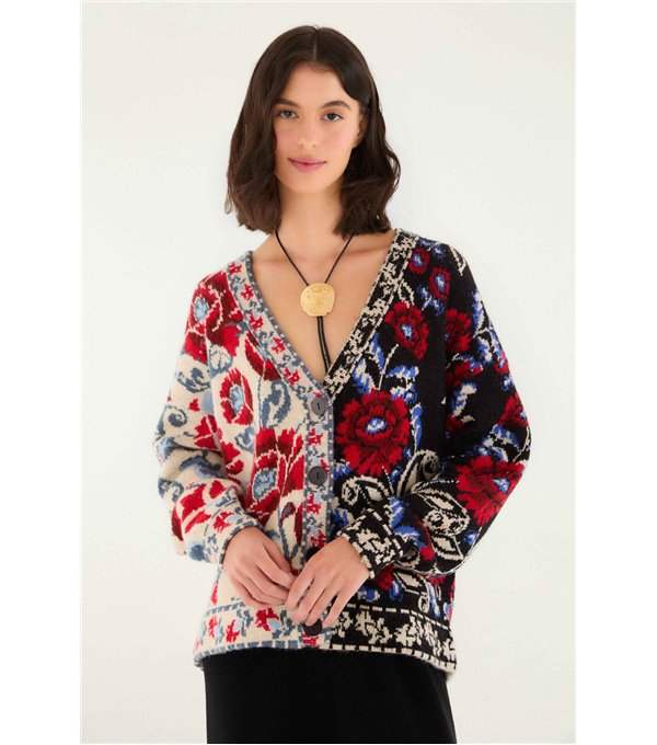 Cardigan bicolor