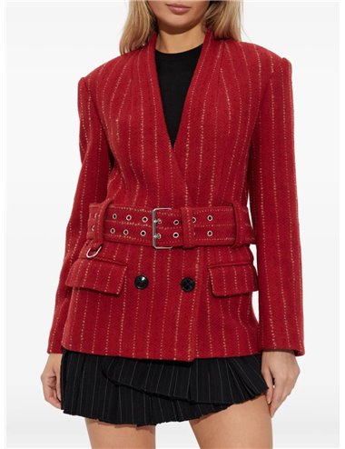FYMA-Blazer rayas y cinturón
