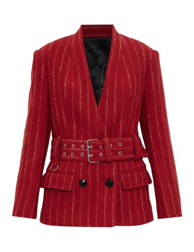 FYMA-Blazer rayas y cinturón