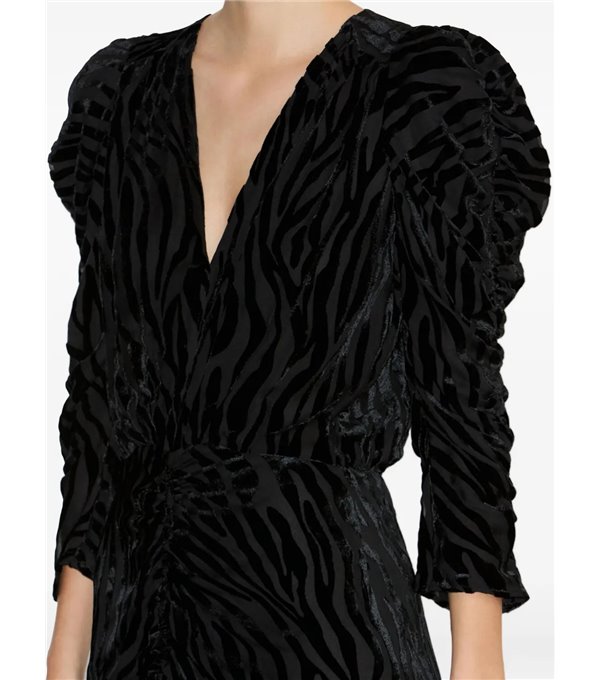 NEMIL-Vestido devoré cebra