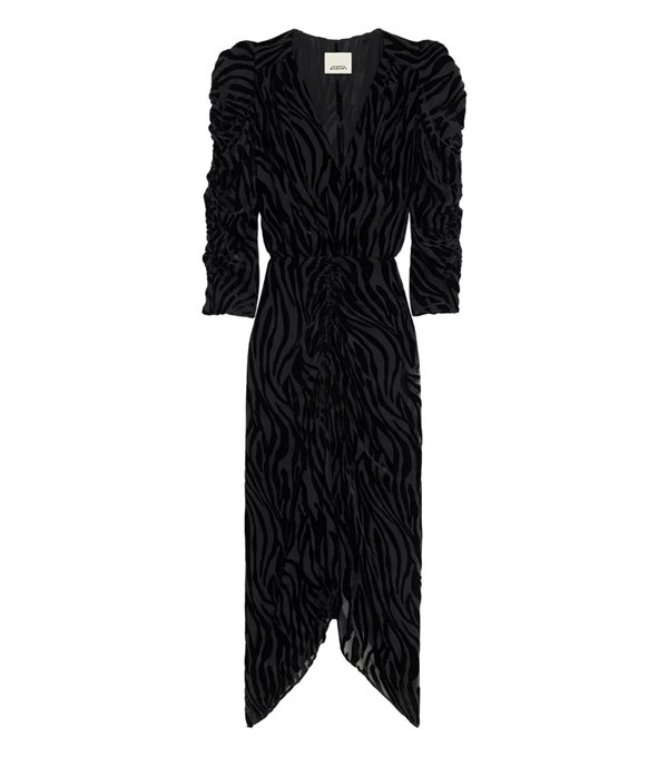 NEMIL-Vestido devoré cebra