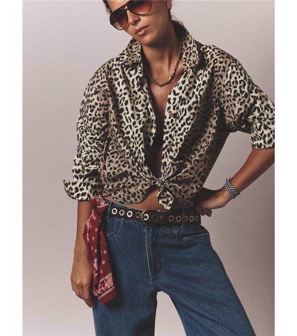 MONROE-Camisa popelin print