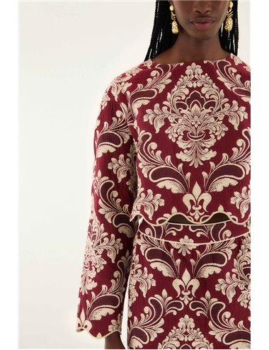 Bicolor jacquard top