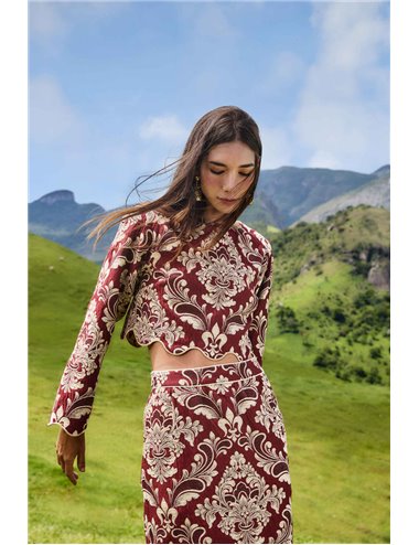 Bicolor jacquard top