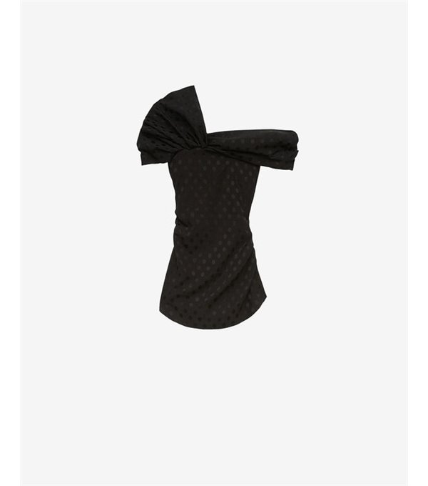 ESEN - Polka dot silk jacquard top