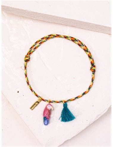 Pulsera cuerda - loro