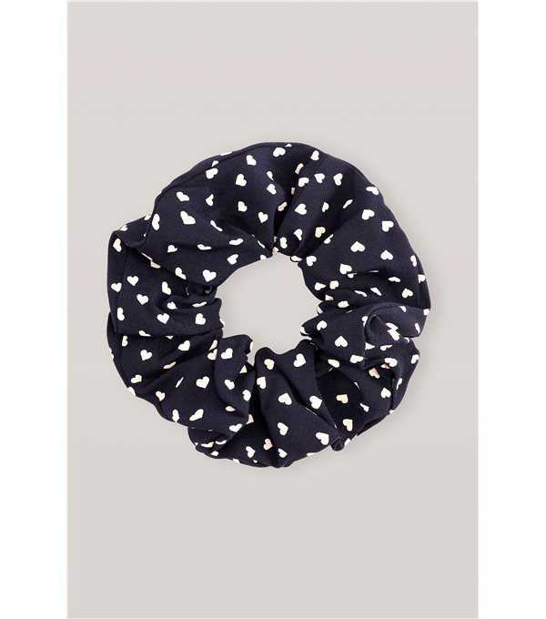 Printed scrunchie - navy blue