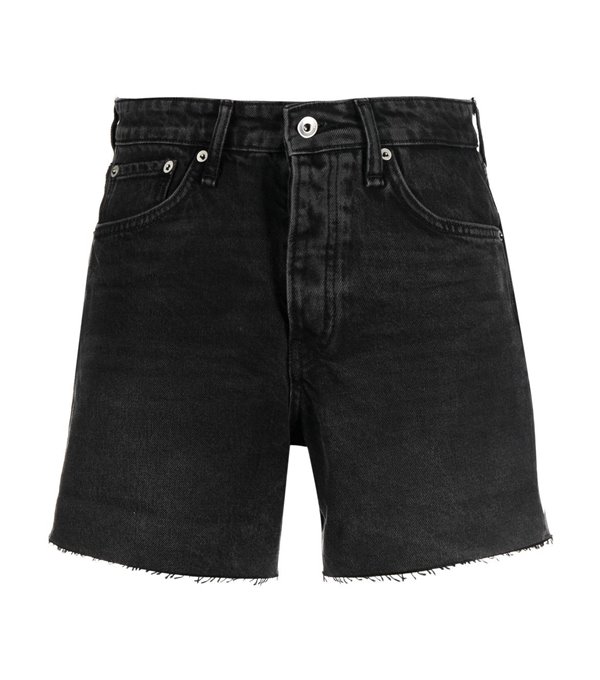 Denim short - black