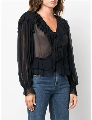 VIVIAN - Blusa gasa - noche