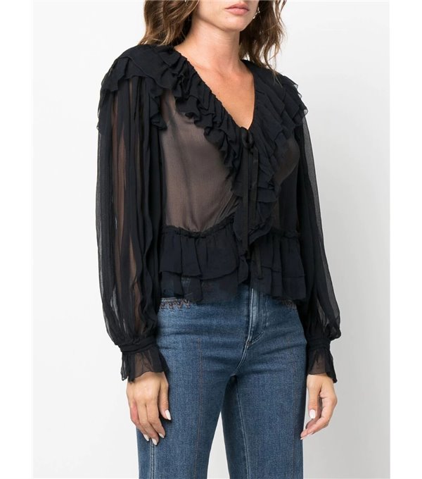 VIVIAN - Gauze blouse - midnight