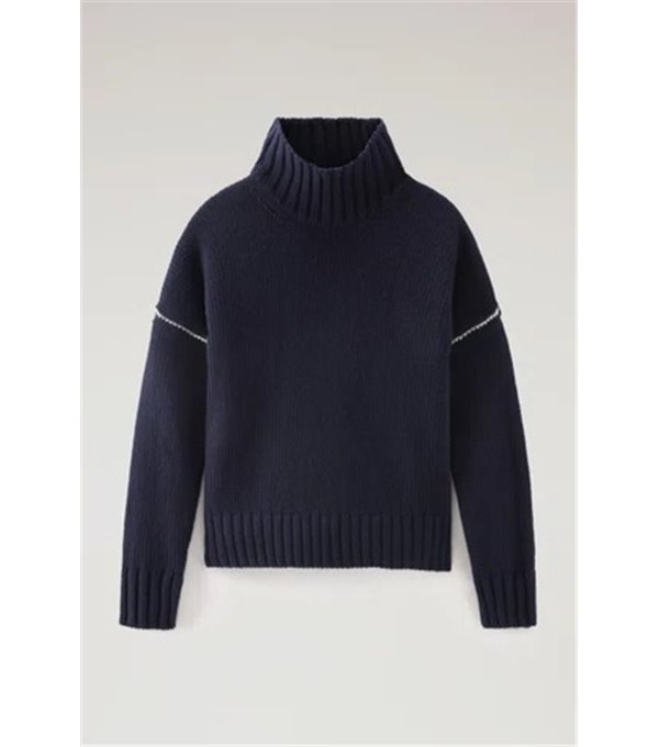 Turtle neck sweater - navy blue