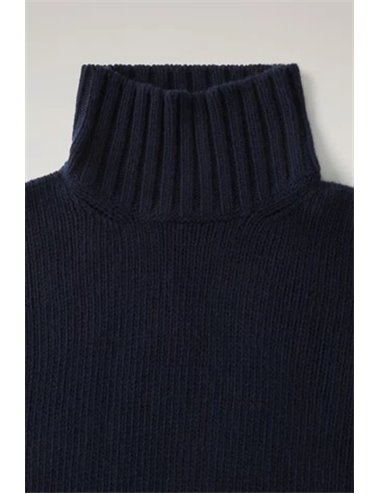 Turtle neck sweater - navy blue