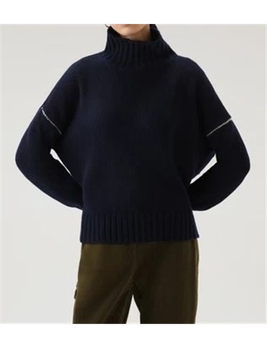 Turtle neck sweater - navy blue