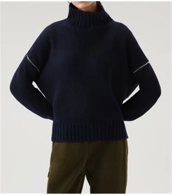 Turtle neck sweater - navy blue