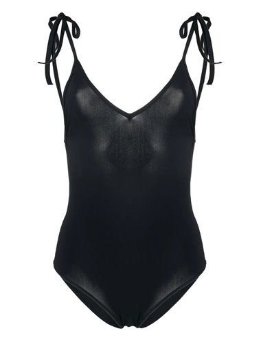 SWAN - Swimsuit with straps - black