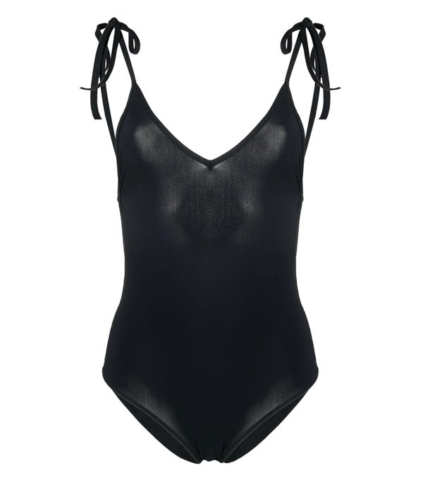SWAN - Swimsuit with straps - black
